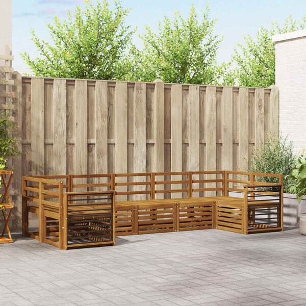 vidaXL Sofagarnituren 7 pcs Natur Massivholz Akazie