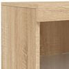 vidaXL Sideboard mit LED-Leuchten Sonoma-Eiche 162x37x100 cm