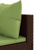 vidaXL 10-tlg. Garten-Lounge-Set mit Kissen Braun Poly Rattan