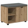 vidaXL Schuhbank mit Kissen Artisan-Eiche 60 x 38 x 46 cm