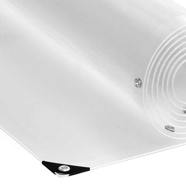 vidaXL Transparente Plane mit &Ouml;sen 1x2 m PVC