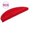 vidaXL Stufenmatten 15 Stk. 56x17x3 cm Rot Halbrund