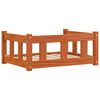 vidaXL Hundebett Wachsbraun 65,5 x 50 x 28 cm Massives Kiefernholz