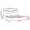 vidaXL B&uuml;cherregal Bettgestell mit Kopfteil Wachsbraun 180 x 200 cm