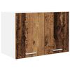 vidaXL H&auml;ngeschrank mit T&uuml;r 2 pcs Altes Holz und Wei&szlig; 60 x 31 x 40 cm