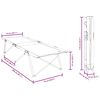 vidaXL Klapp Schlafbett f&uuml;rs Camping 2 pcs Grau 206 x 76 x 74 cm