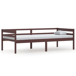 vidaXL Massivholzbett Dunkelbraun Kiefer 90x200 cm