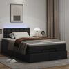 vidaXL Ottoman-Bett mit Matratzen & LEDs Schwarz 120x200 cm Kunstleder