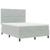 vidaXL Boxspringbett mit Matratze Hellgrau 140 x 190 cm Stoff