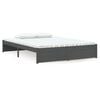 vidaXL Massivholzbett Grau 135x190 cm