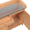 vidaXL Pflanztisch mit Schrank Braun 110,5x45x124,5cm Massivholz Tanne