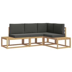 vidaXL Outdoor-Sofagarnitur 3 St&uuml;ck Wei&szlig; und Anthrazit Polyester