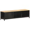 vidaXL TV-Schrank 130x30x37 cm Raues Mango-Massivholz