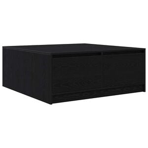 vidaXL Couchtisch mit Schubladen Schwarz Eichen-Optik 100x100x40 cm