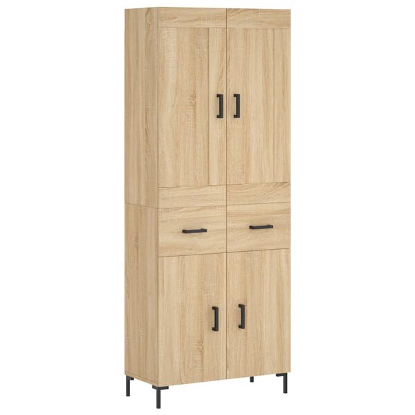vidaXL Highboard Sonoma-Eiche 69,5x34x180 cm Holzwerkstoff
