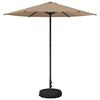 vidaXL Garten-Schirm mit Fu&szlig; 230 x 230 cm Polyester Rechtwinklig Taupe