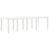 vidaXL Garten Essgruppe 11 pcs Weiß Polt Rattan
