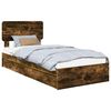 vidaXL Aufbewahrungsbett Ger&auml;ucherte Eiche 90 x 200 cm Holzwerkstoff