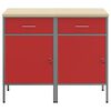 vidaXL Werkbank mit Schubladen 2 pcs Rot und Grau 100 x 55 x 85 cm
