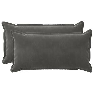 vidaXL Kissen mit Kissen HOUTEN 2 Stk. Dunkelgrau Samt
