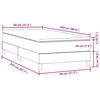 vidaXL Boxspringbett mit Matratze Dunkelblau 80x220 cm Samt