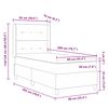 vidaXL Boxspringbett mit Matratze mit LED Schwarz 90 x 200 cm Samt