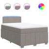 vidaXL Boxspringbett mit Matratze Taupe 120x190 cm Stoff
