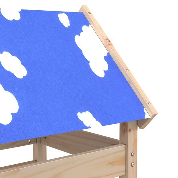 vidaXL Spielturm Braun 85 x 52,5 x 239 cm Massives Kiefernholz