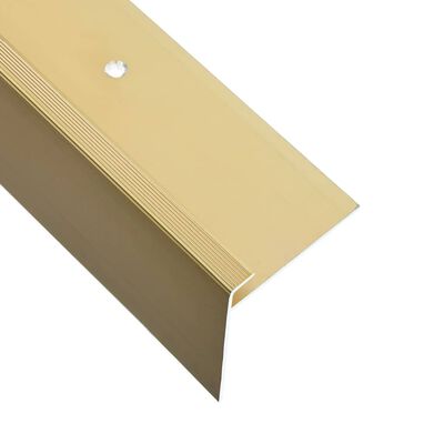 vidaXL Treppenkanten in F-Form 15 Stk. Aluminium 90 cm Golden