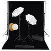 vidaXL Fotostudio-Set mit Leuchten, Schirmen, Hintergrund, Reflektor