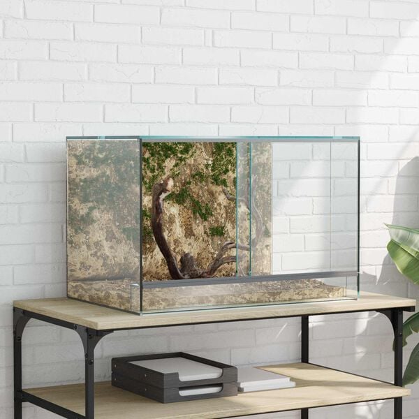 vidaXL Terrarium mit Speicher Transparent 60 x 40 x 40 cm Glas