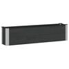 vidaXL Hochbeet Schwarz 150 x 30 x 36 cm WPC und Aluminium