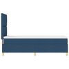 vidaXL LED Boxspringbett mit Matratze Blau 80 x 200 cm Stoff