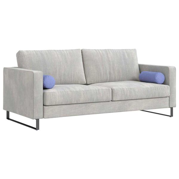 vidaXL Bolsterkissen 2 St&uuml;ck Jeans blau &Oslash; 15 x 40 cm Stoff