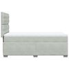 vidaXL Boxspringbett mit Matratze Hellgrau 100x200 cm Samt