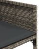 vidaXL 5-tlg. Garten-Essgruppe mit Kissen Grau Poly Rattan