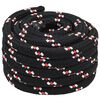 vidaXL Mehrzweck-Allzweckseil 50 mm 10 m Schwarz und Rot PP