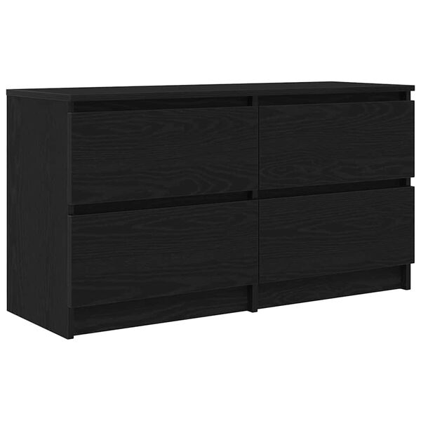 vidaXL TV-Schrank Schwarz 100x35x54 cm Holzwerkstoff