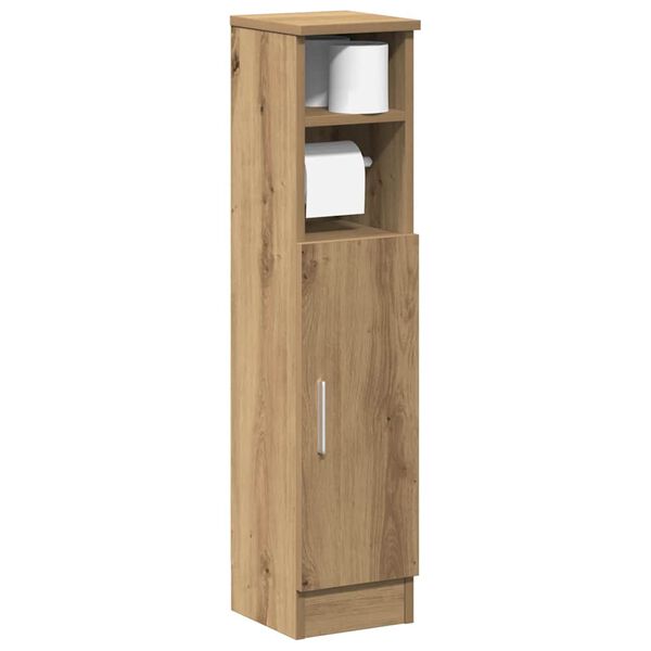 vidaXL Badezimmerschrank mit Rollenhalter Artisan-Eiche 20,5x22x90 cm