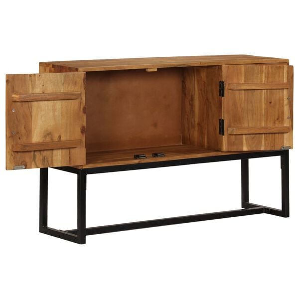 vidaXL Sideboard Braun 110x30x70 cm Massivholz Akazie