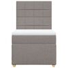 vidaXL Boxspringbett mit Matratze Taupe 90x200 cm Stoff