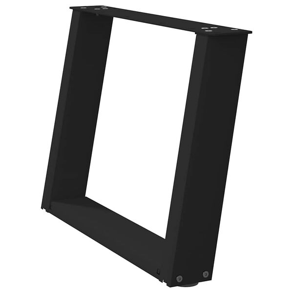 vidaXL Couchtischbeine U-Form 2 Stk. Schwarz 70x(42-43) cm Stahl