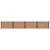 vidaXL Zaunelement 4 pcs WPC und Aluminium Braun