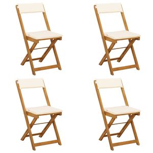 vidaXL Au&szlig;en Bistro-St&uuml;hle 4 pcs Cremewei&szlig; 40 x 53 x 80 cm