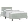 vidaXL Boxspringbett mit Matratze Hellgrau 120 x 200 cm Samt
