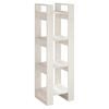 vidaXL B&uuml;cherregal/Raumteiler Wei&szlig; 41x35x125 cm Massivholz Kiefer