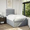 vidaXL Boxspringbett mit Matratze Hellgrau 120x200 cm Stoff