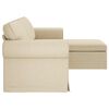 vidaXL Sofa Creme Gesamtabmessungen: 245 x 138 x 80 cm (B x T x H)
