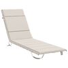 vidaXL Sonnenliege Kissen GEMERT 100 % Polyester Wei&szlig; 200 x 60 x 3 cm