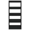 vidaXL B&uuml;cherregal/Raumteiler Schwarz 60x30x135 cm Holzwerkstoff